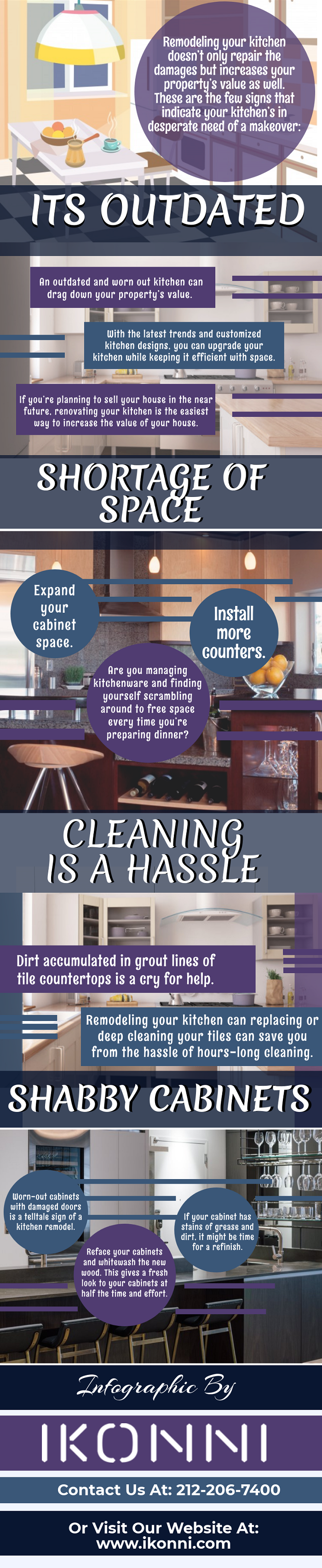 Remodeling your kitchen doesn't only repair the damages but increases you property's value as well. There are the few signs that indicate your kitchen's in desperate need of a makeover: